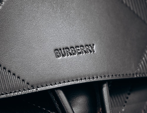 Debossed branding example
