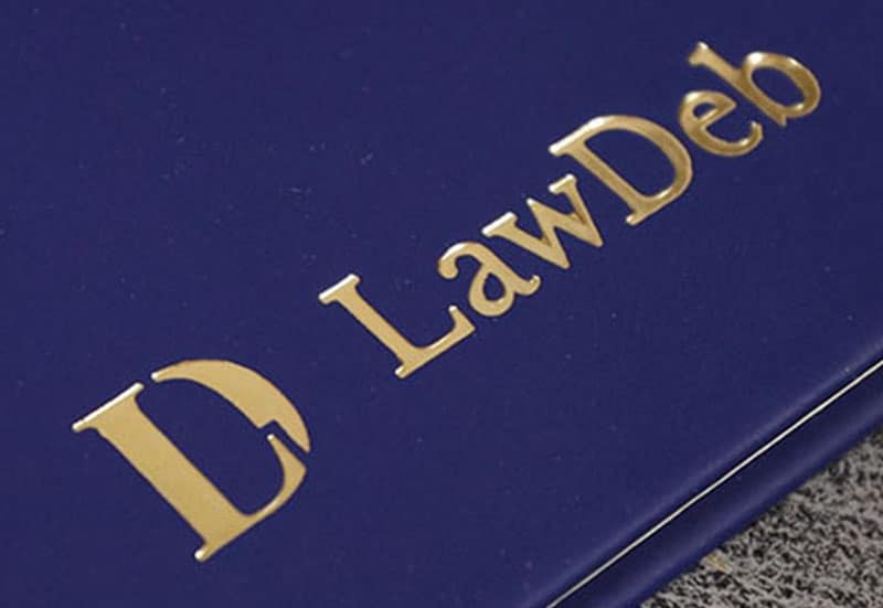 Foil blocked branding example