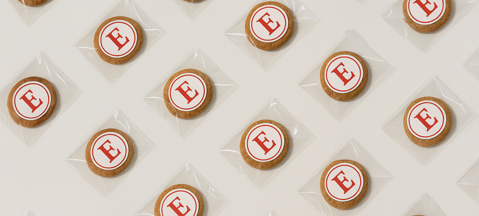 The Economist branded cookies and biscuit wrapper