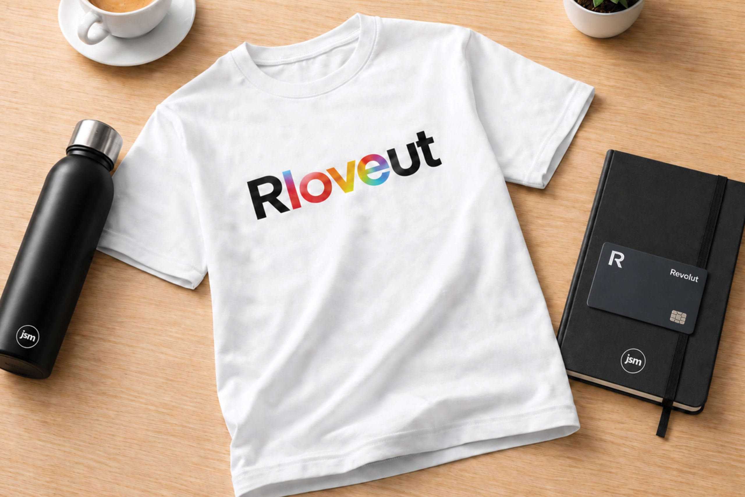 Revolut Pride Week branded merchandise