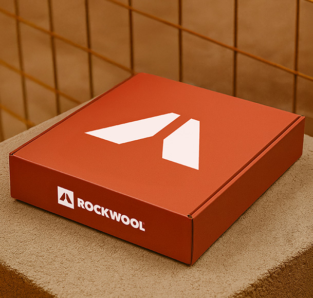 ROCKWOOL branded presentation box for the NyRock® launch