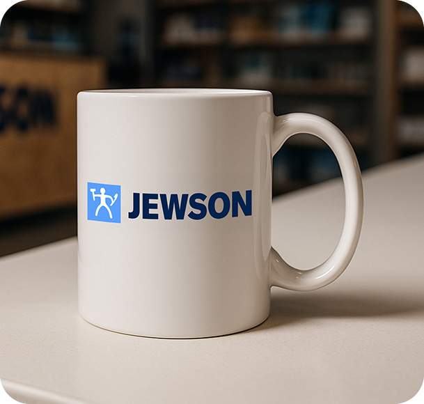 Jewson branded mug in-branch