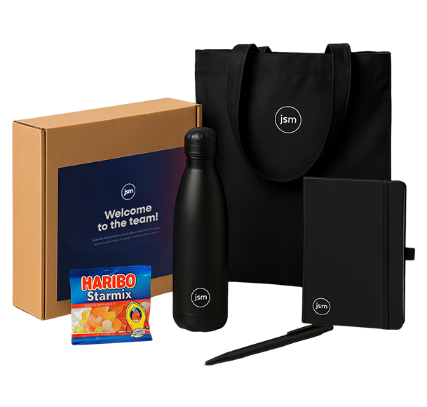 Branded welcome pack for new employees
