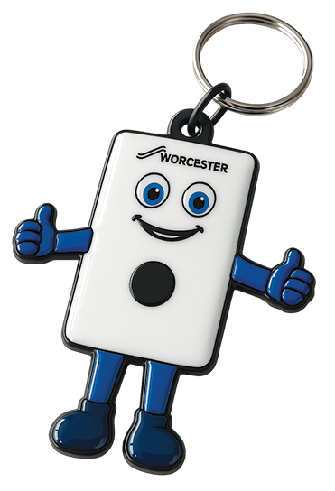 Branded Worcester Bosch mascot keyring